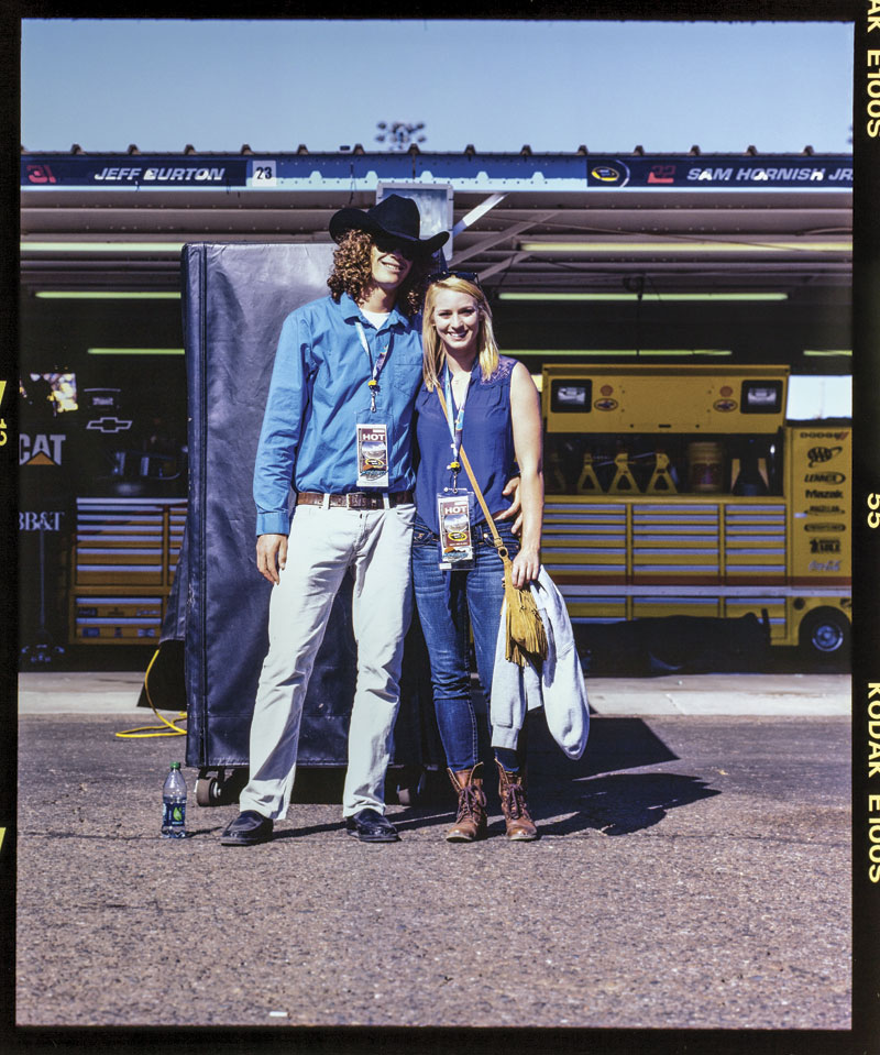 Los Angeles residents Johnny Quinn and Natasha Kolbo, who have seen NASCAR events all over the country 