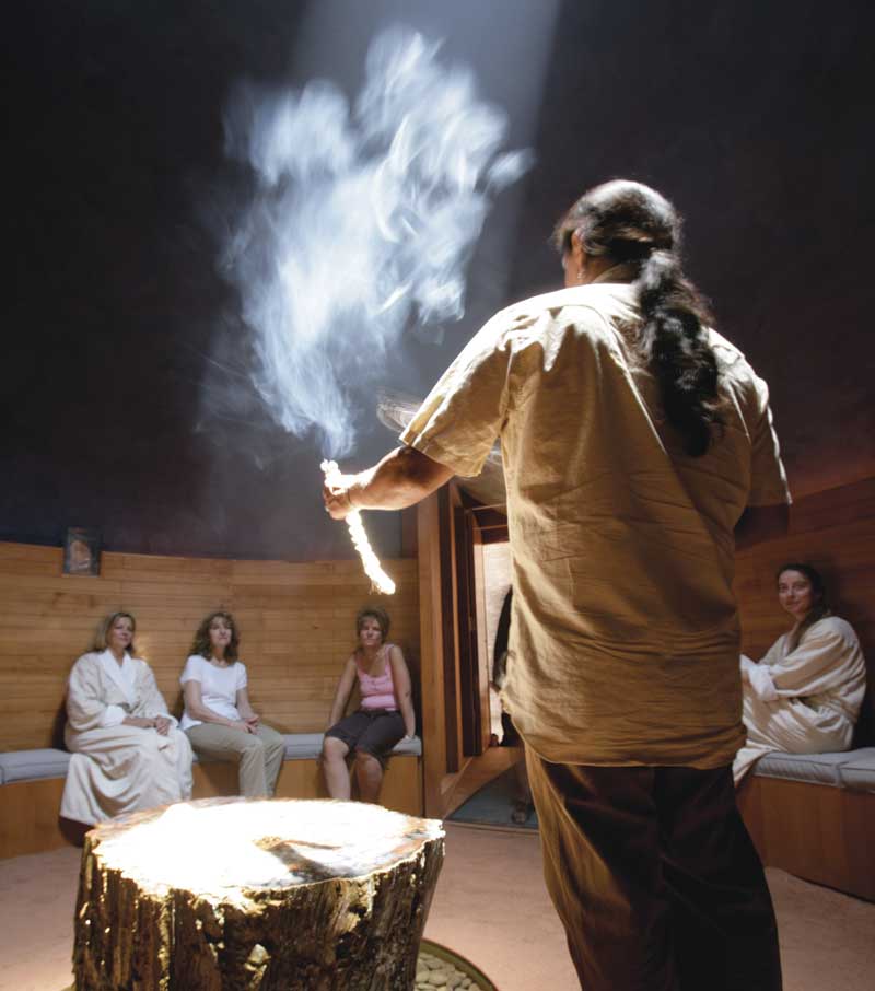 Photo courtesy Enchantment Resort  Native American ceremony, Enchantment Resort