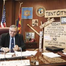 Sheriff Arpaio in his office at the Wells Fargo building in Downtown Phoenix. phm0713 joe10 md