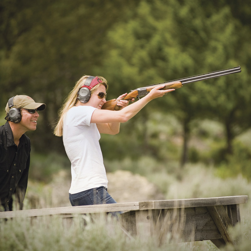 Clay pigeon shooting