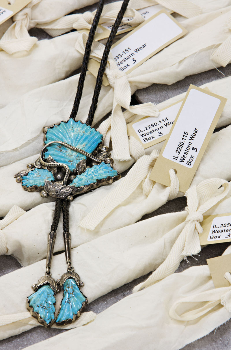 Zuni artist Dan Simplicio (1917-1969) made this bolo tie (1967) included in the Fred Harvey Fine Arts Collection at Heard Museum. The tie was recently loaned to Phoenix Sky Harbor International Airport for its Native American Bolo Ties, Vintage to Contemporary Artistry exhibit, which closed in June 2013. The exhibit will move to Albuquerque, New Mexico