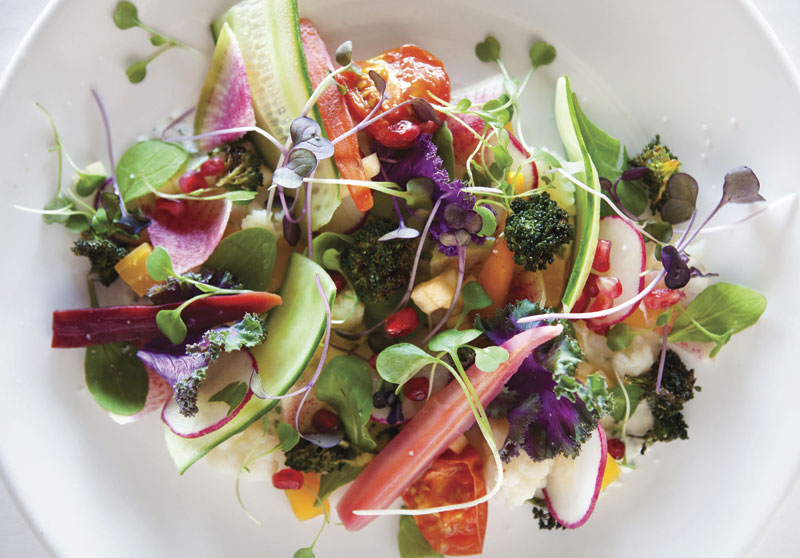 Photo by Jamie Peachey; Farmer's Market Salad at Tarbell's
