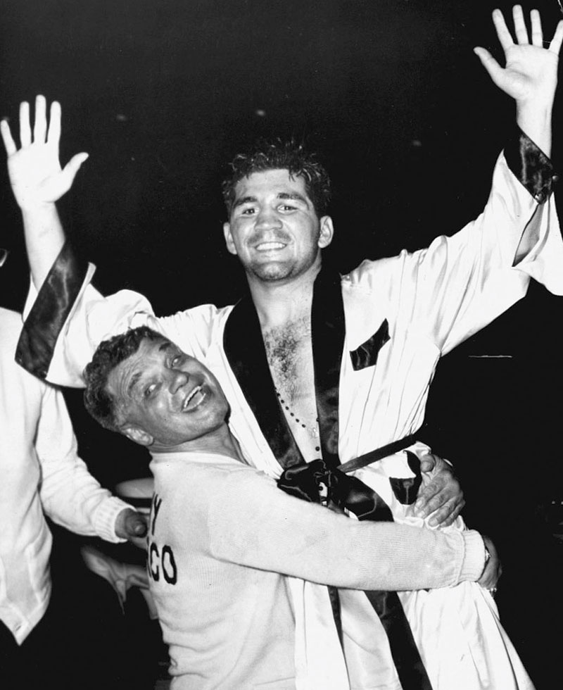 DeMarco after winning the welterweight title in 1955