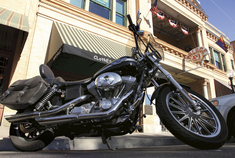 motorcyle on Whiskey Row