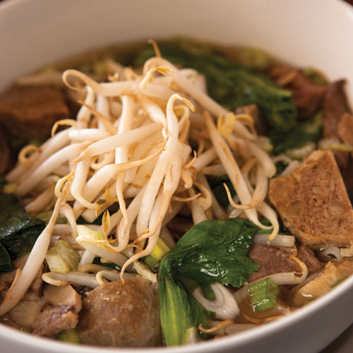Thai boat noodle soup