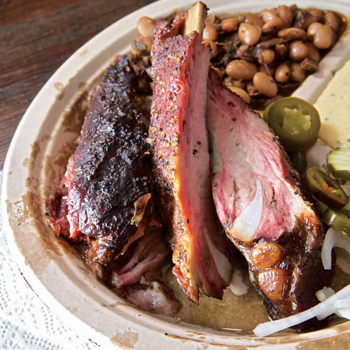 pork spare ribs and pulled pork