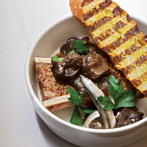 wagyu bone marrow with braised escargot