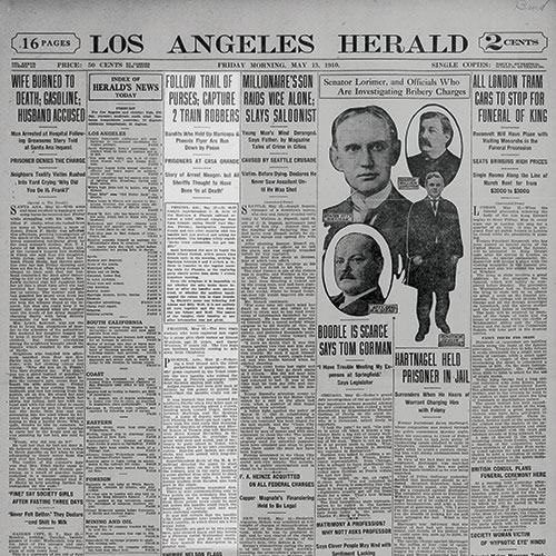 photos courtesy California Digital Newspaper Collection and newspaperarchive.com; Newspaper articles published in 1910 document the larcenous exploits of the Woodson brothers and their eventual capture by Carl Hayden.