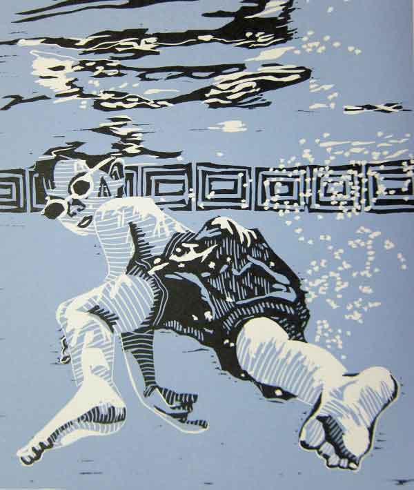 &ldquo;Race Ya!&rdquo; Reduction Relief 9.5&rdquo; x 8&rdquo;, $100 / by Wendy Willis
