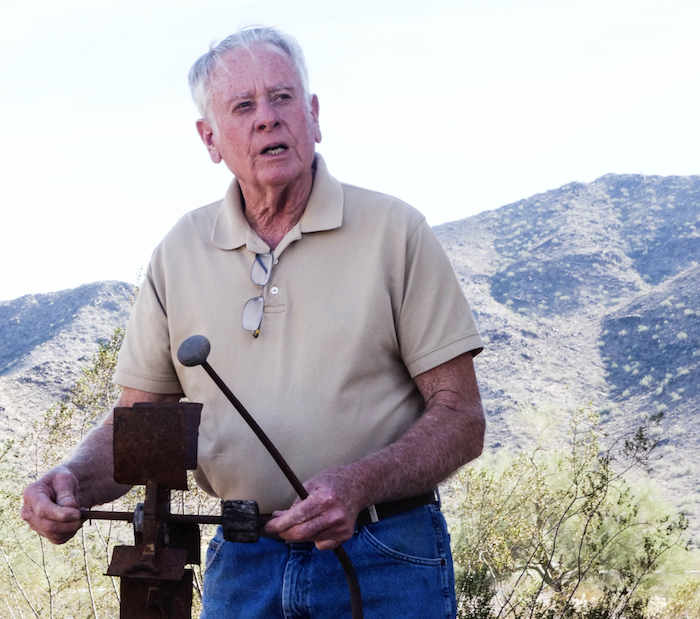 Baldwin demonstrates blacksmithing. Photo by Deborah Lewis.