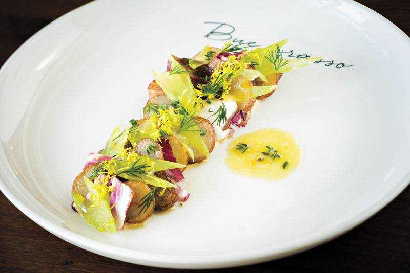 Warm fingerling potato antipasti Warm fingerling potato antipasti