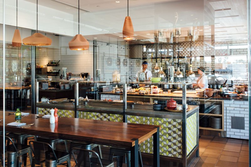 kitchen experience at Weft & Warp. Photo by Blake Bonillas