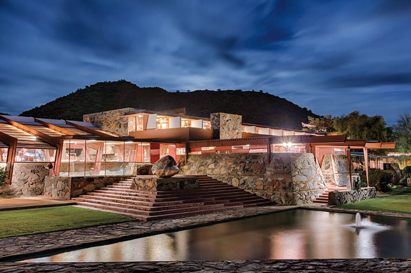 Taliesin West at night. Photos courtesy Andrew Pielage