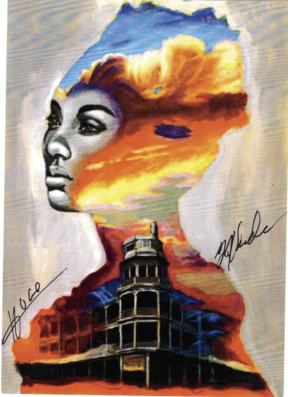 mural of courtesan Melinda Curtis, painted by Hugo Medina and Darrin Armijo-Wardle