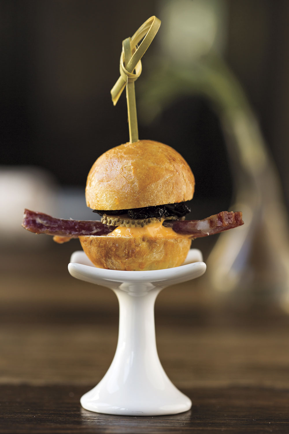 Lamb bacon slider