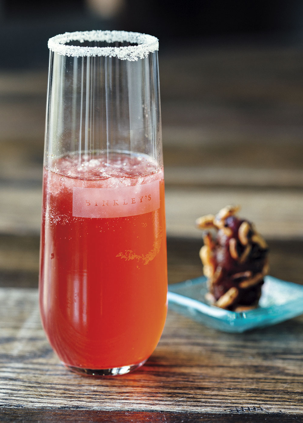 Huckleberry-basil cocktail