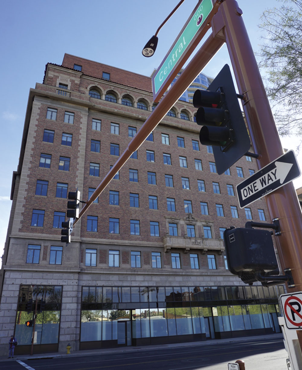 Photos courtesy AZ Collection ASU Libraries; Douglas C. Towne; the Security Building in 2018