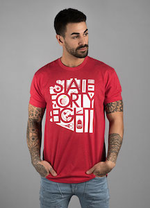 Mens Crew Neck Teacher Red White