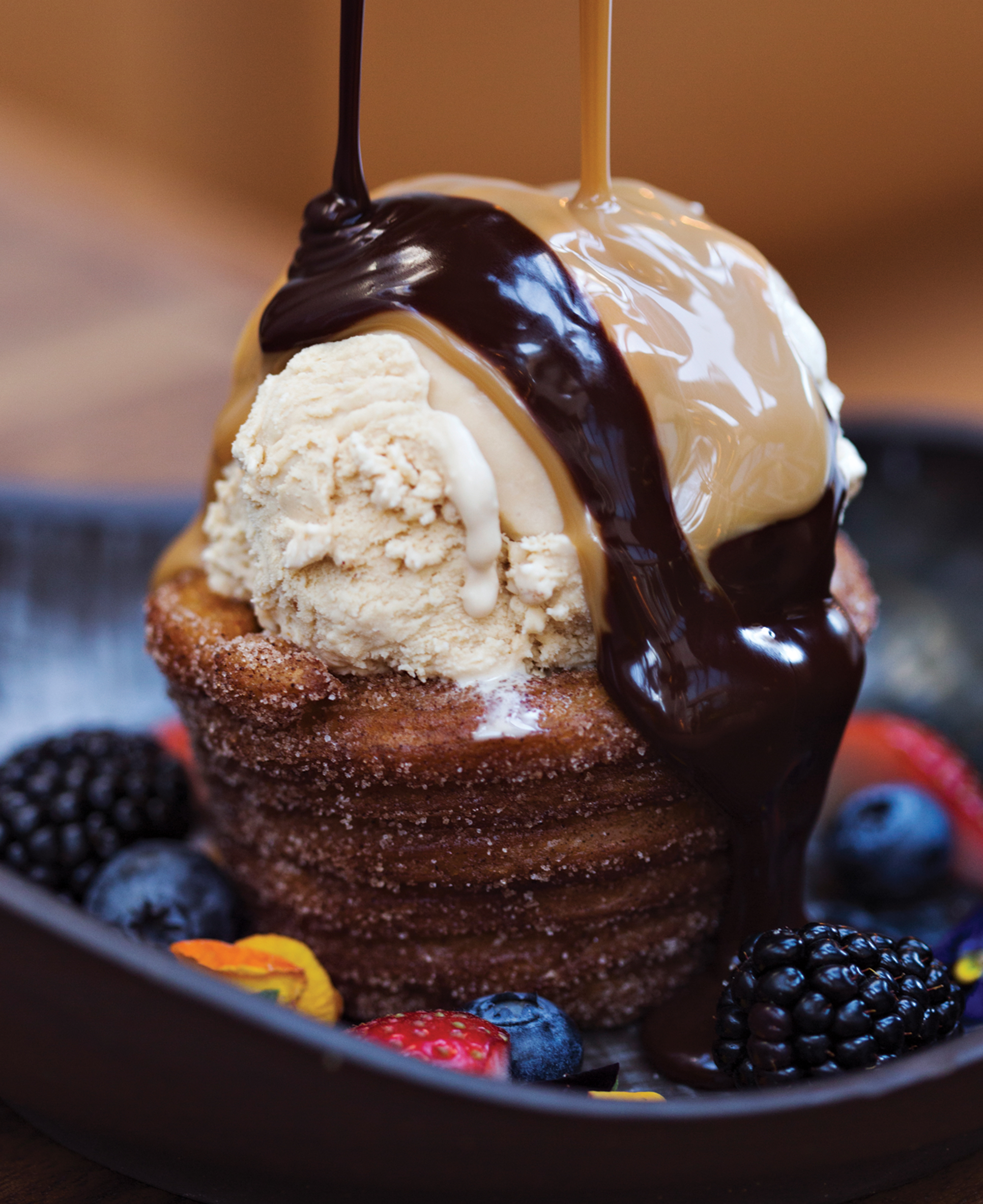 Churro with ice cream