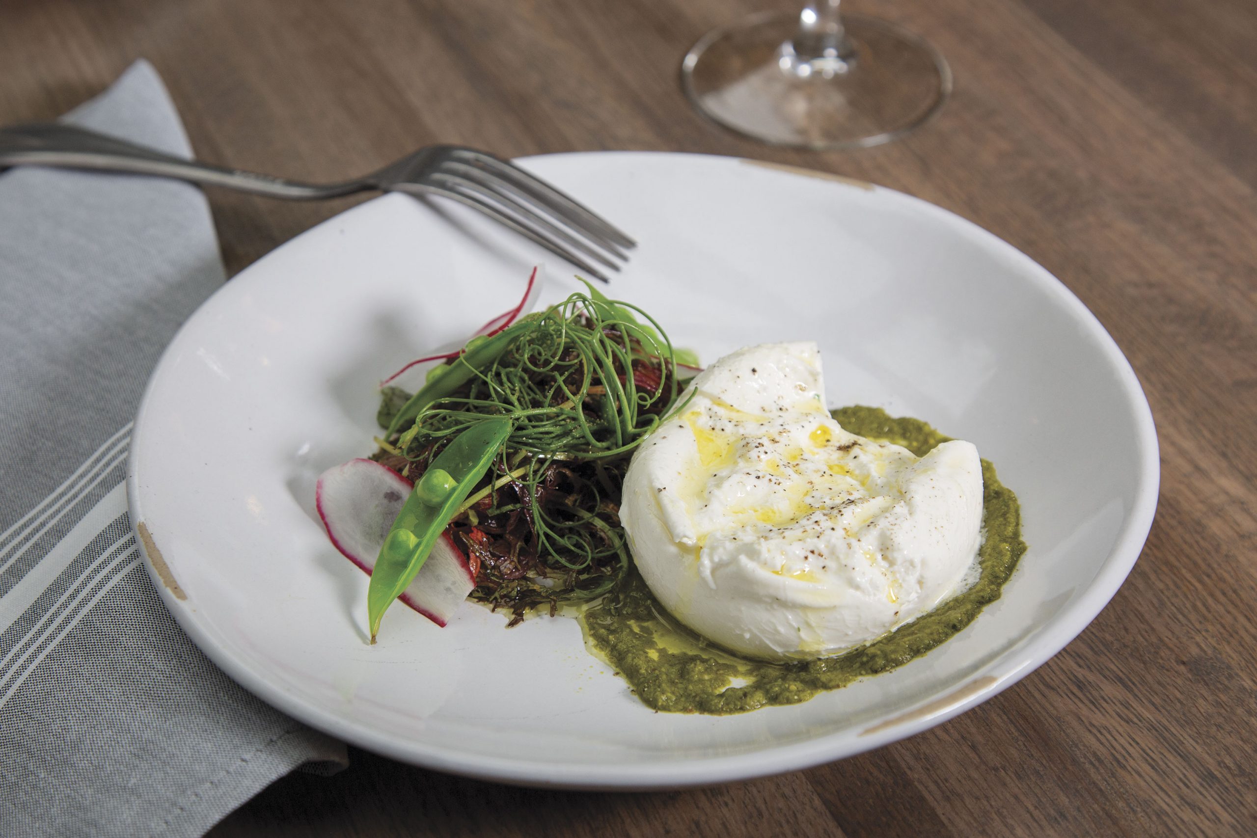 burrata; photo by Adam Kindred burrata; photo by Adam Kindred