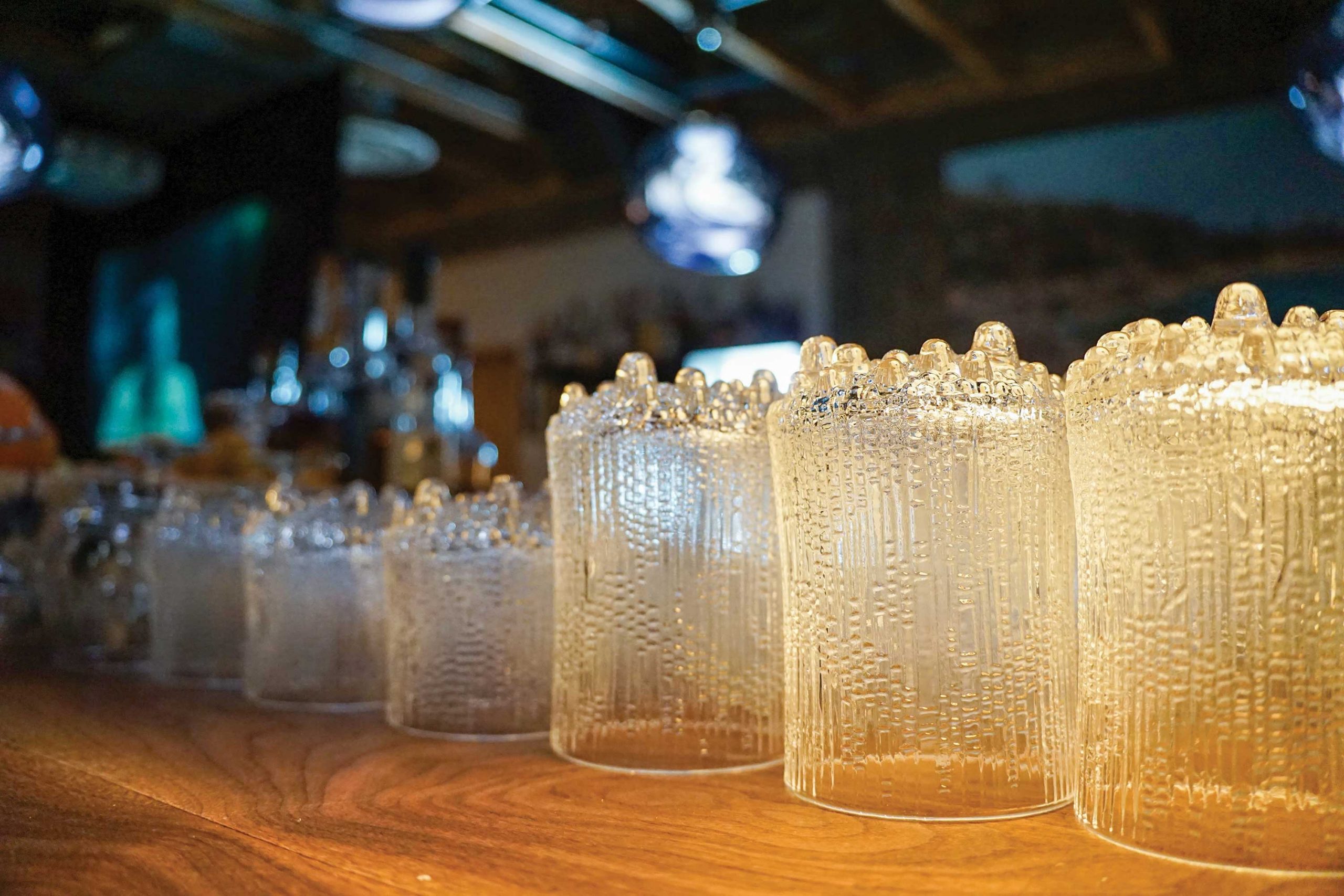 Glassware at Lux Central Glassware at Lux Central