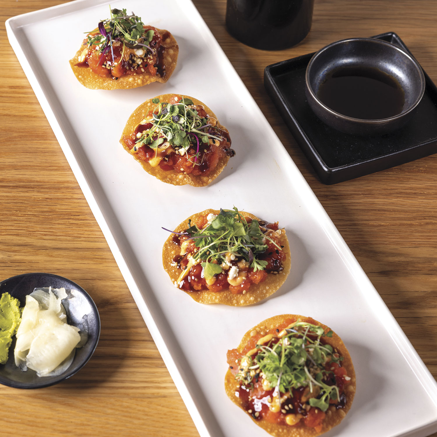spicy tuna tostadas