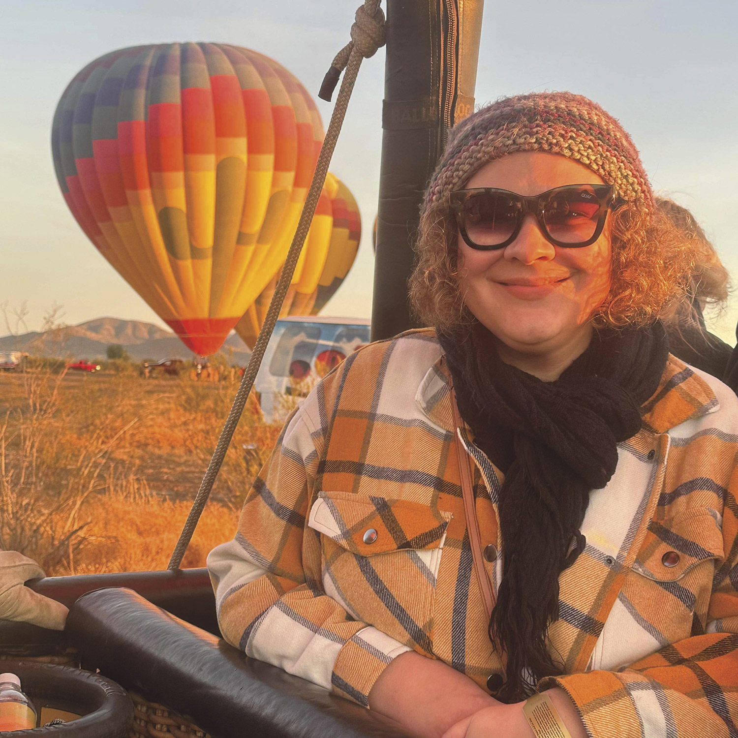 LeMoine on a Hot Air Expeditions ride; photo by Debby Wolvos for Experience Scottsdale