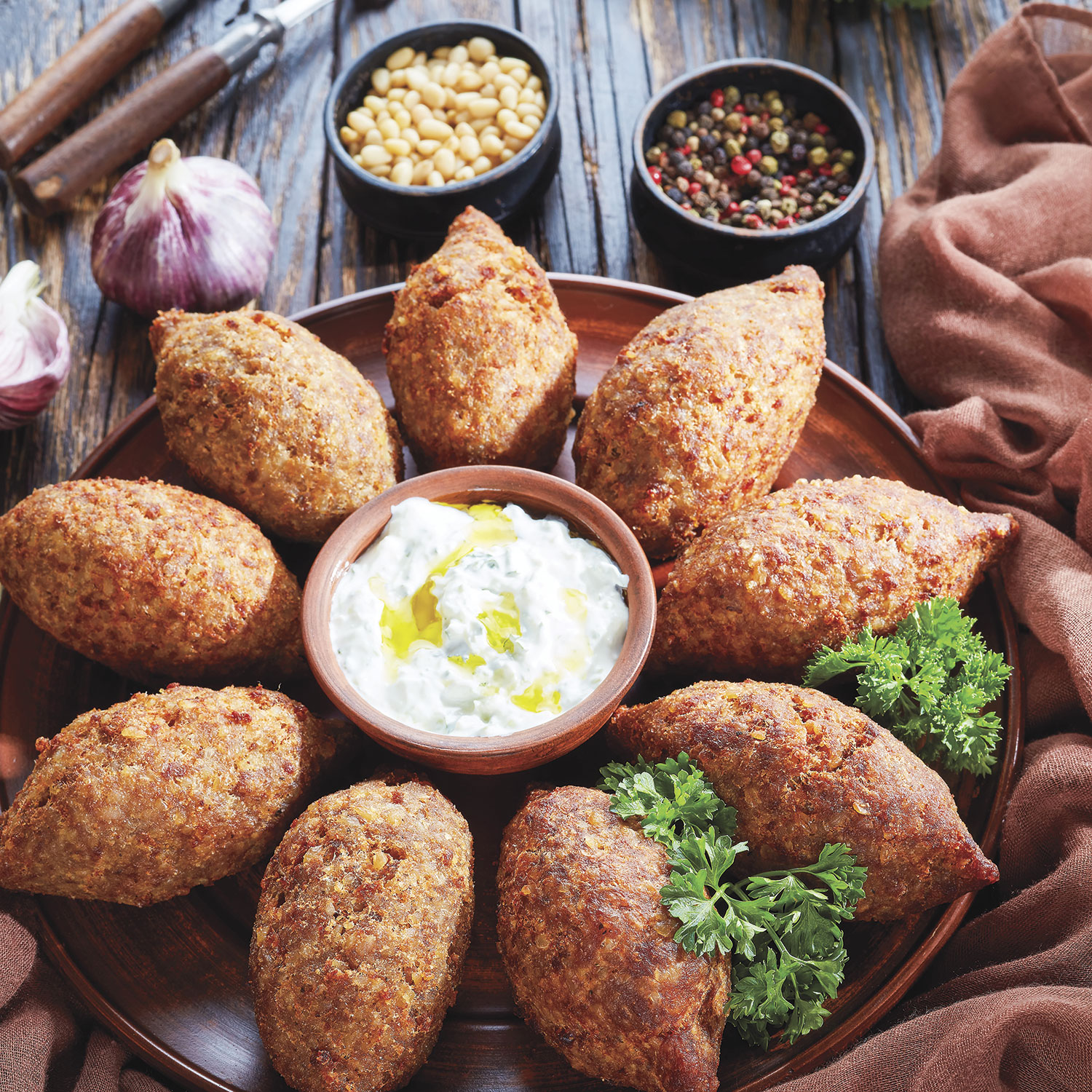 kibbeh; Photo courtesy Adobe Stock Images kibbeh; Photo courtesy Adobe Stock Images