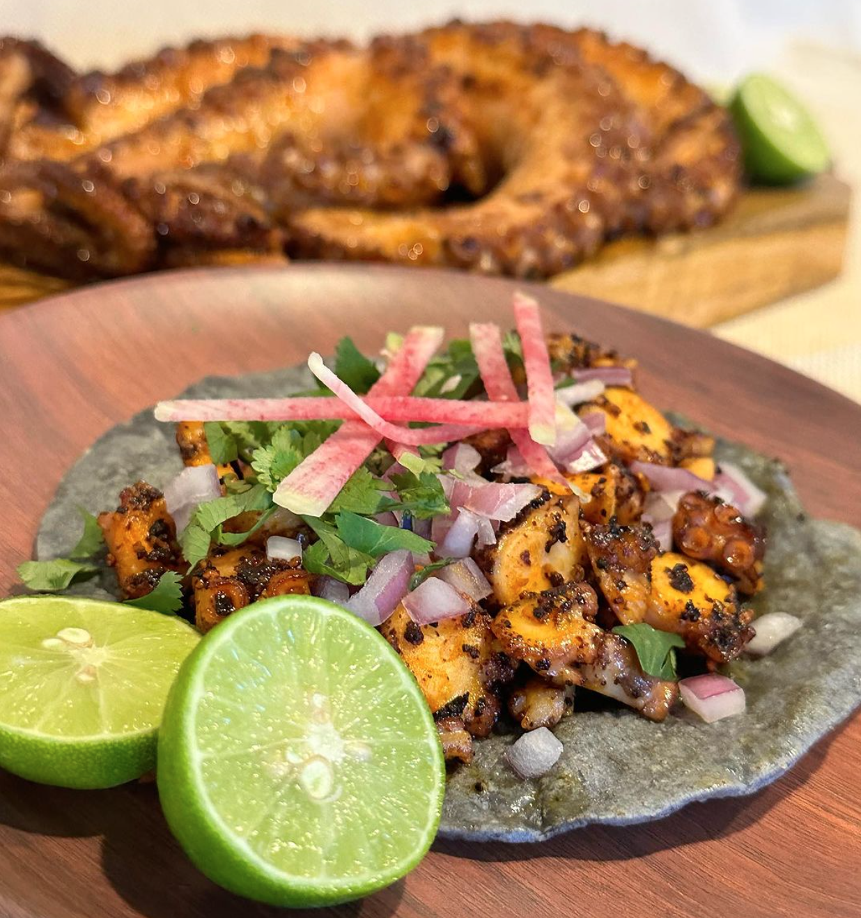 Octopus taco | Photo courtesy instagram.com/salttacoss Octopus taco | Photo courtesy instagram.com/salttacoss