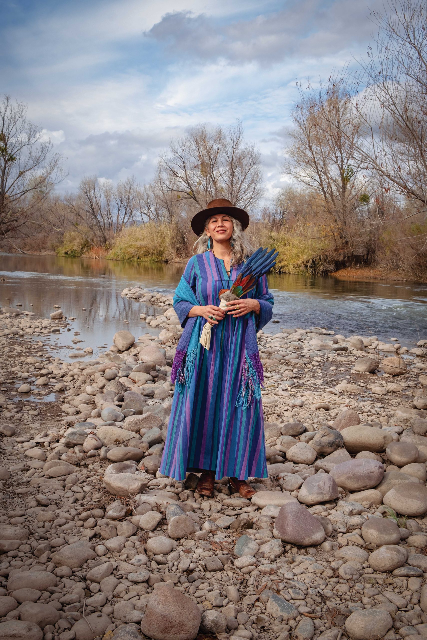 Felicia Cocotzin Ruiz in one of her favorite spaces, the Verde River in Rio Verde
