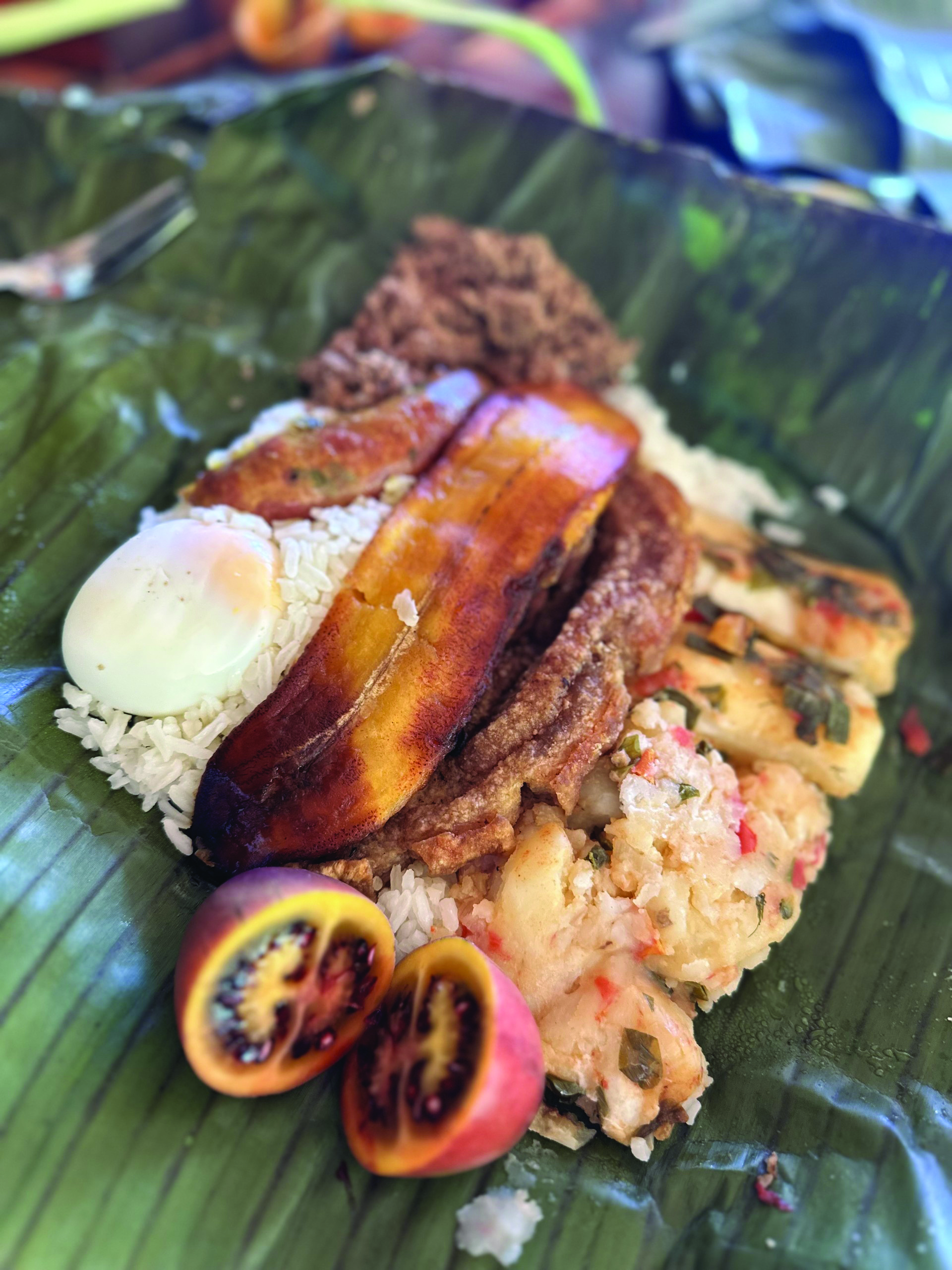 Fiambre, a traditional Colombian meal, at the farm Fiambre, a traditional Colombian meal, at the farm