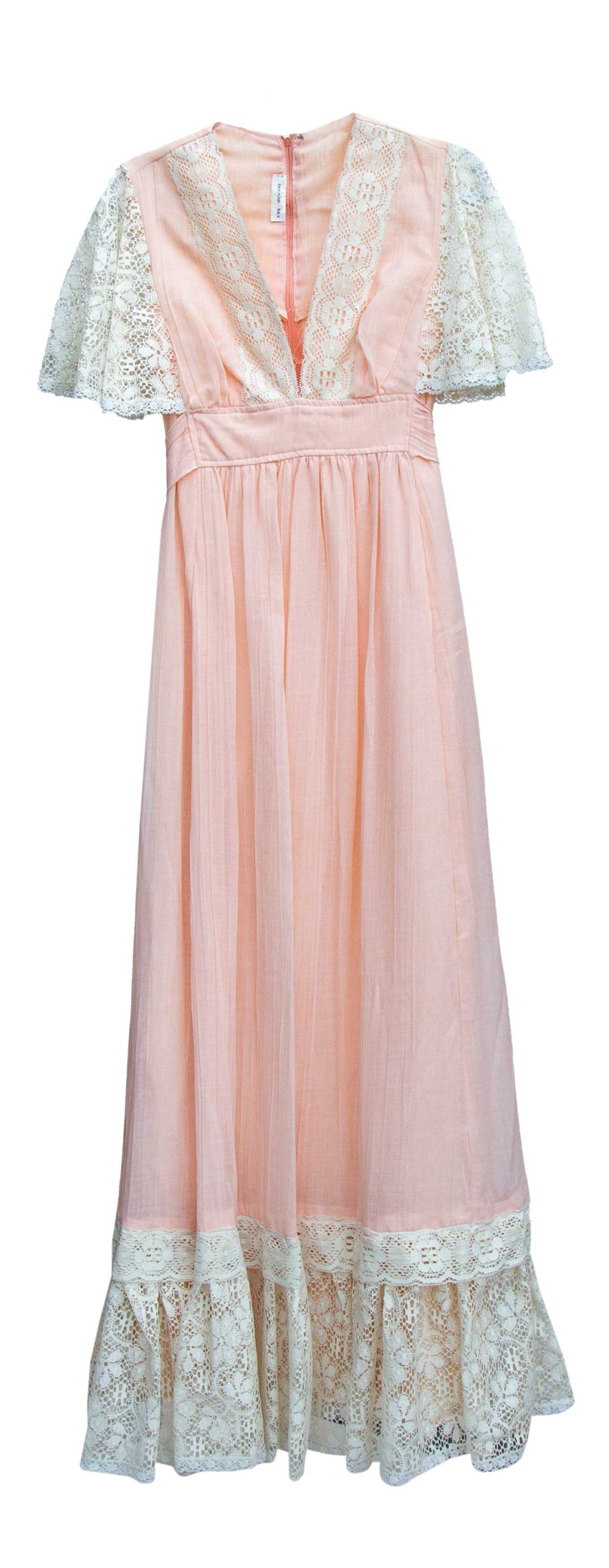 1970s Union Made Peach Prairie Dress $224 1970s Union Made Peach Prairie Dress $224