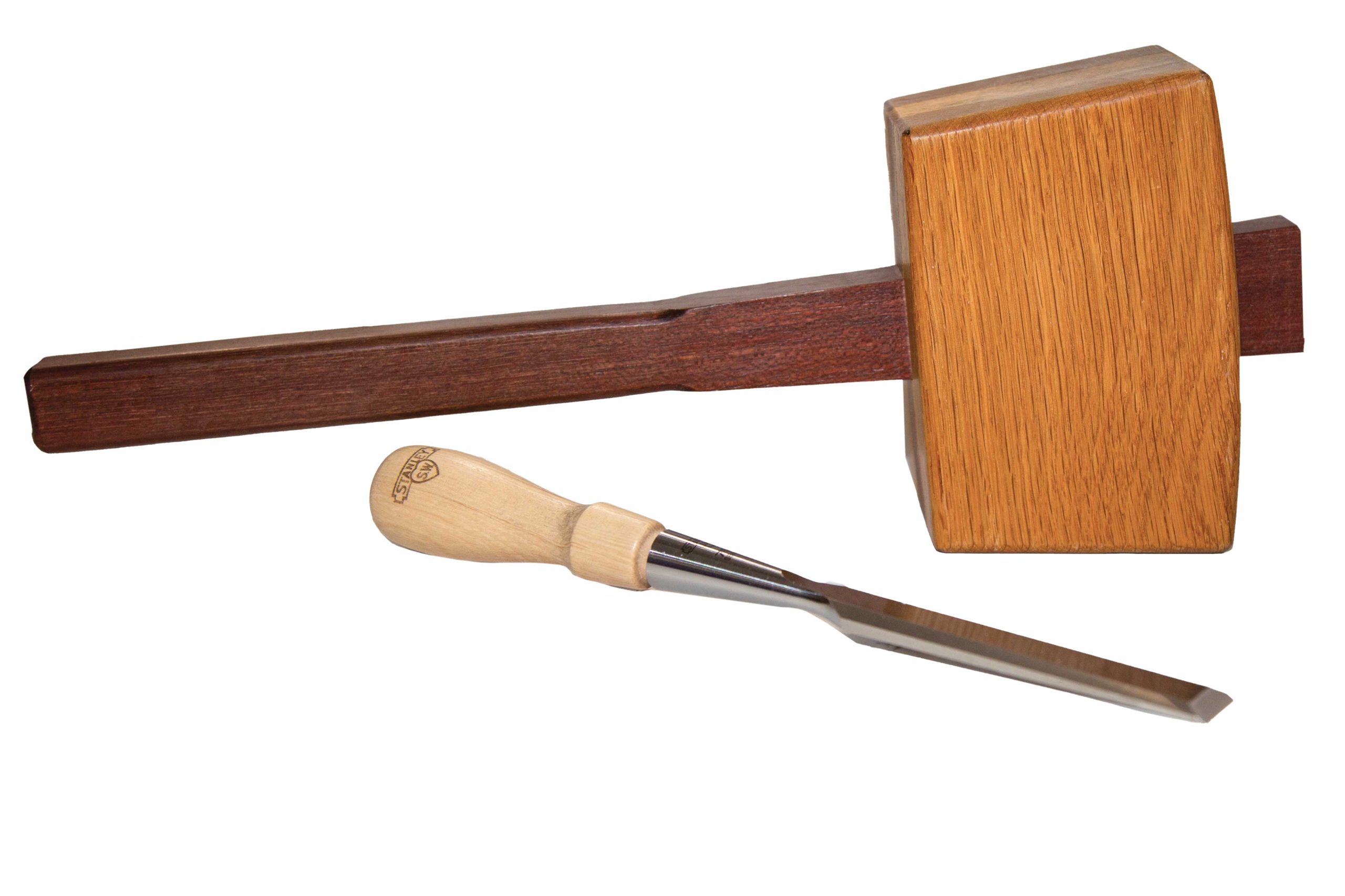 Woodworkers often use wooden mallets rather than a metal hammer because they are less likely to leave a mark and won’t damage the chisel handle. Woodworkers often use wooden mallets rather than a metal hammer because they are less likely to leave a mark and won’t damage the chisel handle.