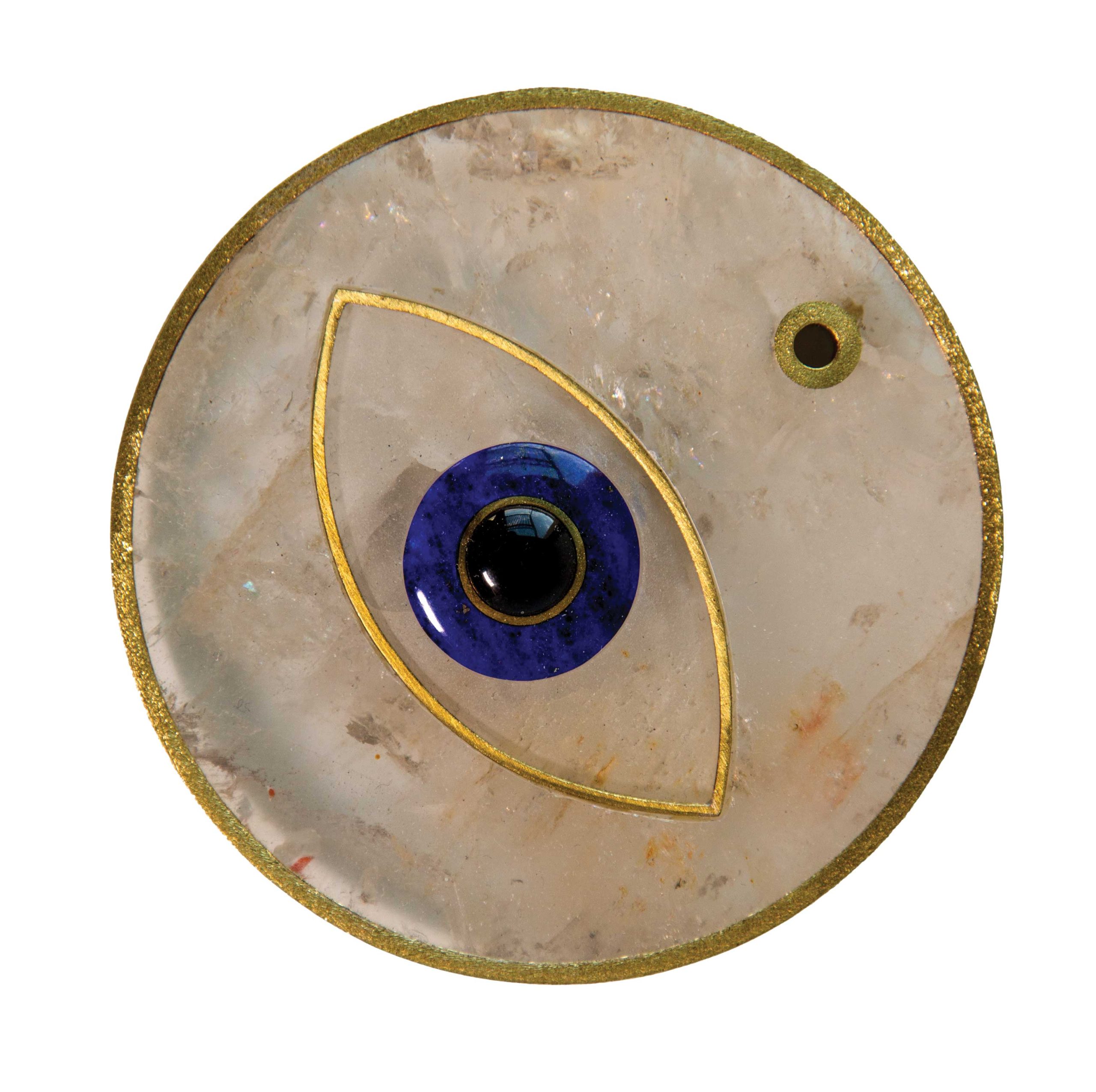 This Sage & Salt door amulet is meant for home use, "but I carry it with me because bad energy is everywhere," Chamberlin says. "The evil eye is meant to protect from jealousy and envy from other people... I really should put it on a chain and look like a rapper." This Sage & Salt door amulet is meant for home use, "but I carry it with me because bad energy is everywhere," Chamberlin says. "The evil eye is meant to protect from jealousy and envy from other people... I really should put it on a chain and look like a rapper."