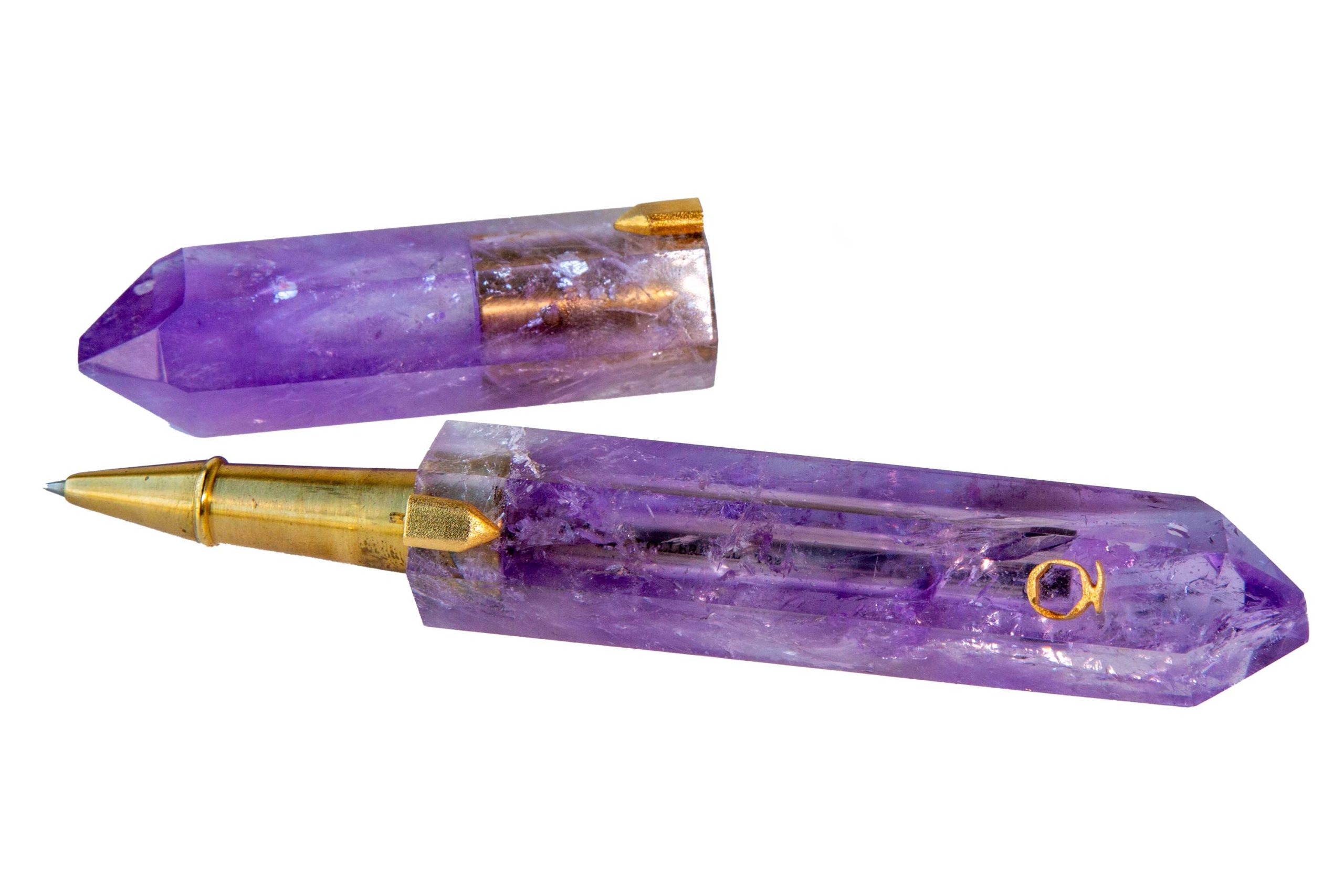 Sage & Salt's amethyst pen is carved from a single crystal and meant to increase intuition -- and admiration. "The look on people's faces when you whip that out at a restaurant to sign the bill," he says. "Next-level bougie witch." Sage & Salt's amethyst pen is carved from a single crystal and meant to increase intuition -- and admiration. "The look on people's faces when you whip that out at a restaurant to sign the bill," he says. "Next-level bougie witch."