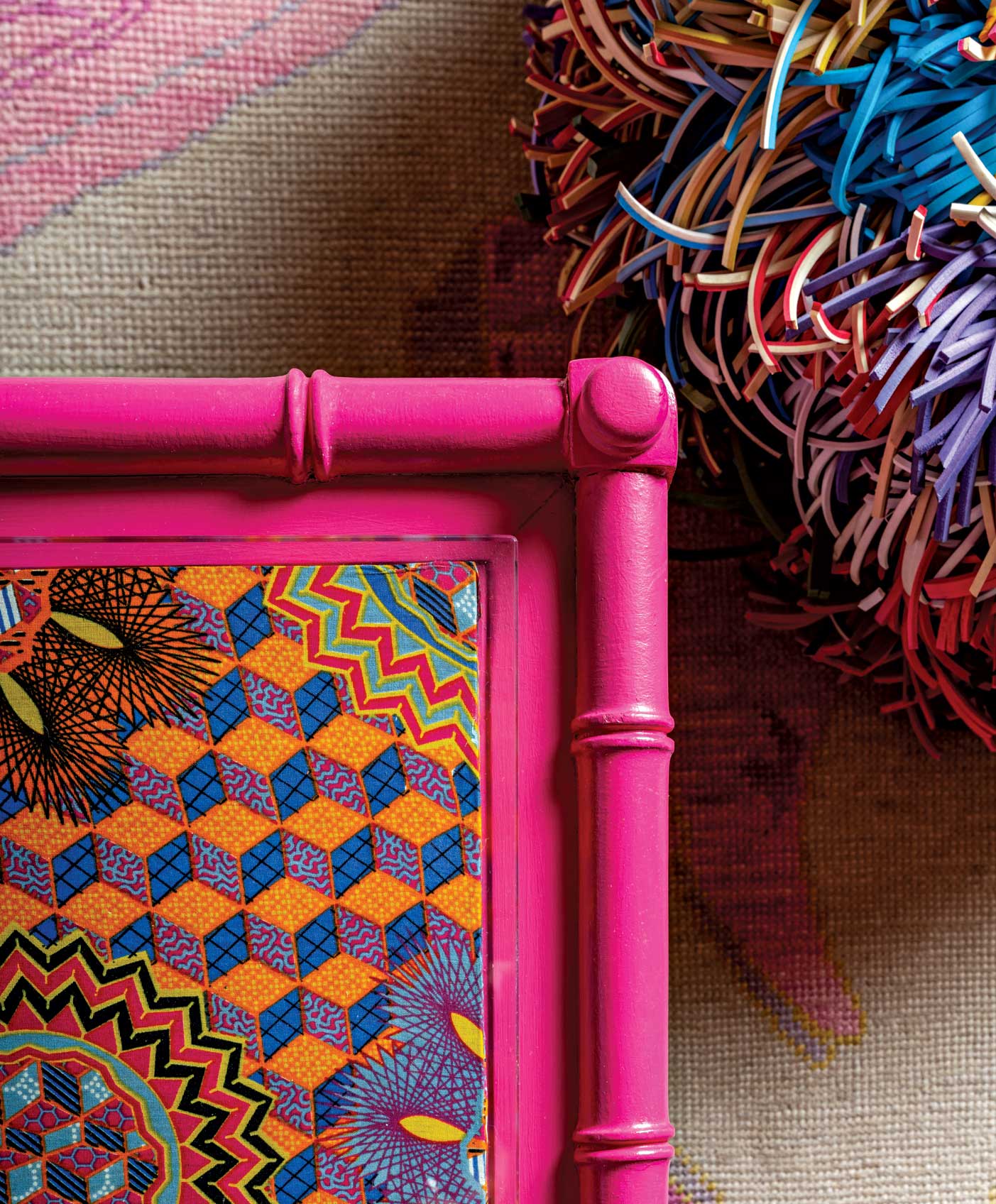 Filled to the brim with color, pattern, texture and personality, Buckingham’s home transcends time and place in favor of the here and now. Filled to the brim with color, pattern, texture and personality, Buckingham’s home transcends time and place in favor of the here and now.