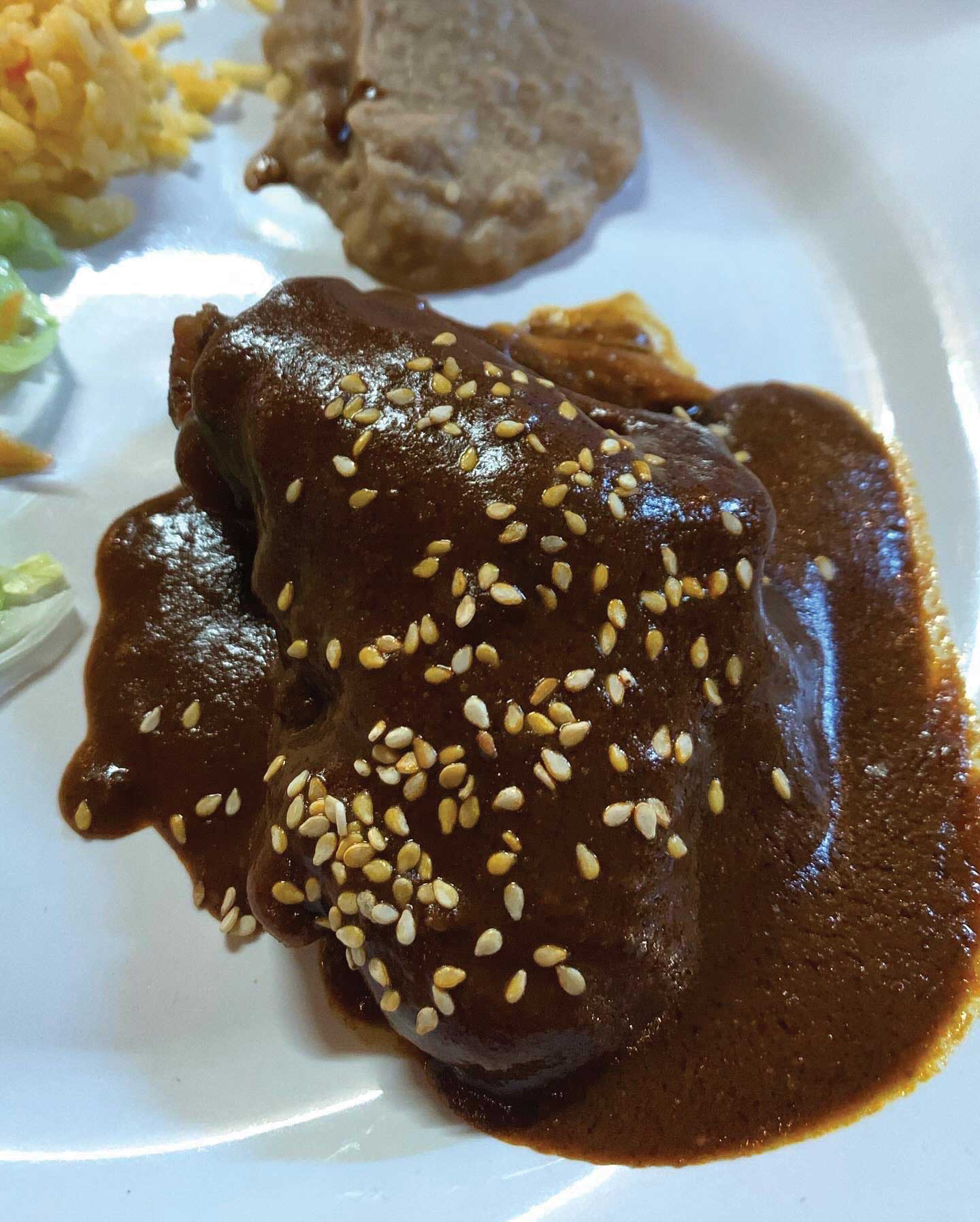 mole-topped chicken at El Burro Loco on the Eat Like a Local Tour