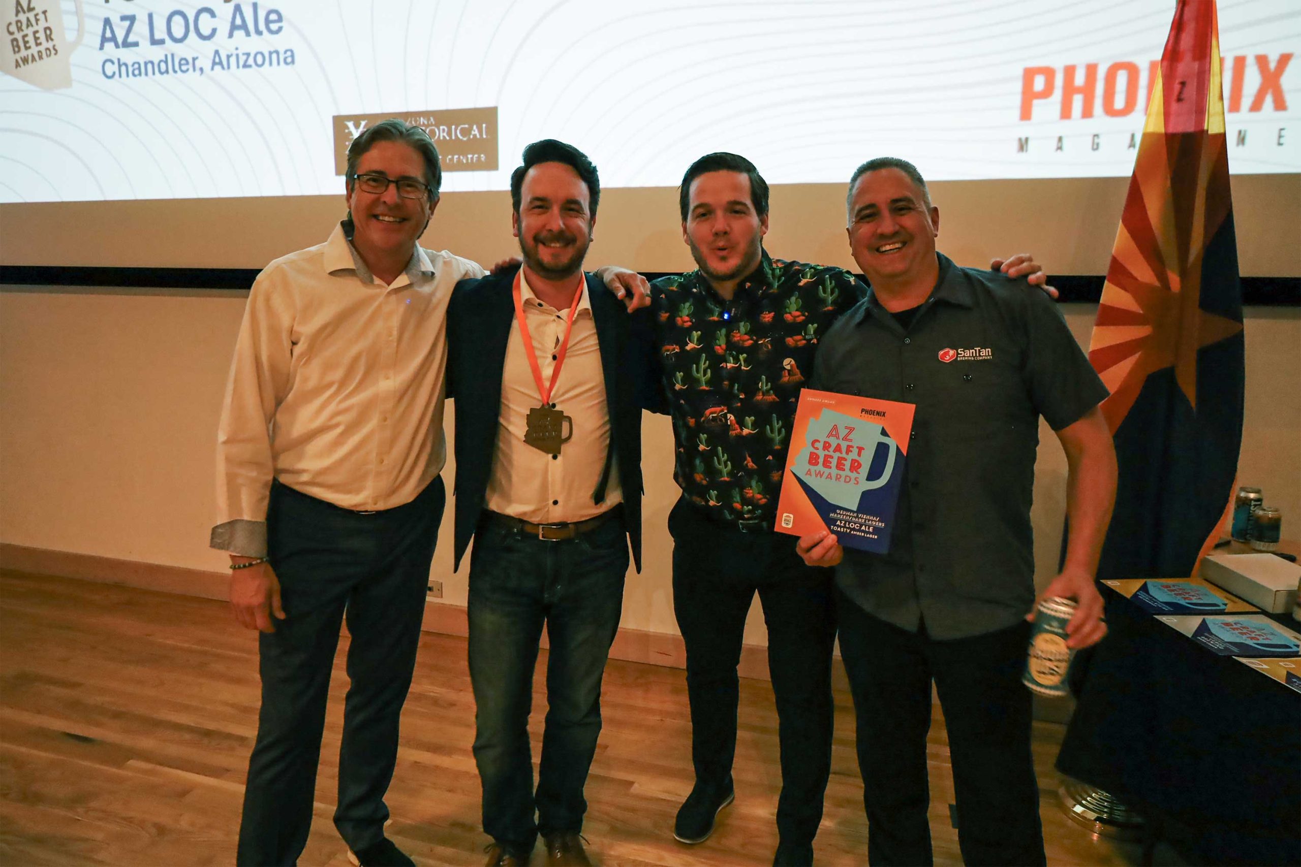 SanTan Brewing accepts bronze on behalf of AZ LOC ALE for Toasty Amber Lager