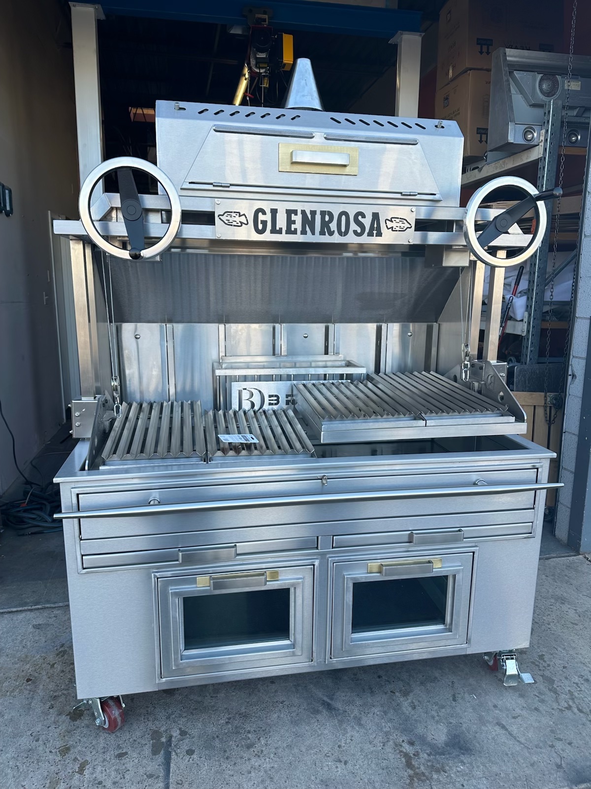 The custom-made grill at Glenrosa