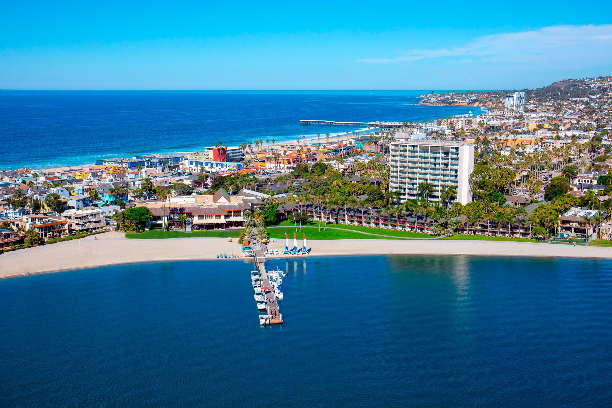aerial view of the Catamaran Resort, Mission Bay aerial view of the Catamaran Resort, Mission Bay