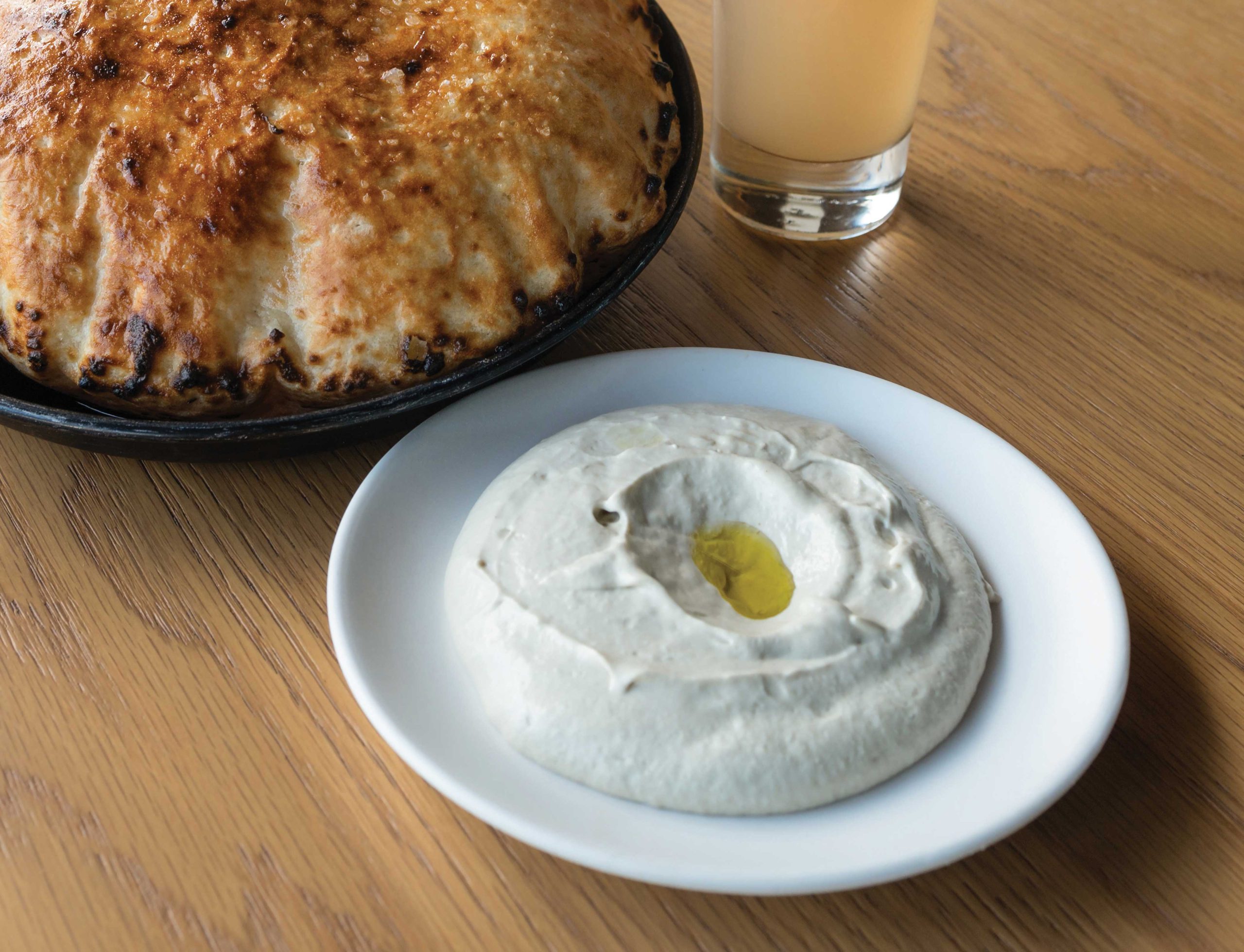 whipped eggplant dip with puccia 