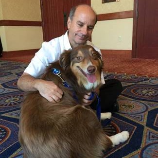 Perry Fanzo with a dog from the Arizona Humane Society Perry Fanzo with a dog from the Arizona Humane Society