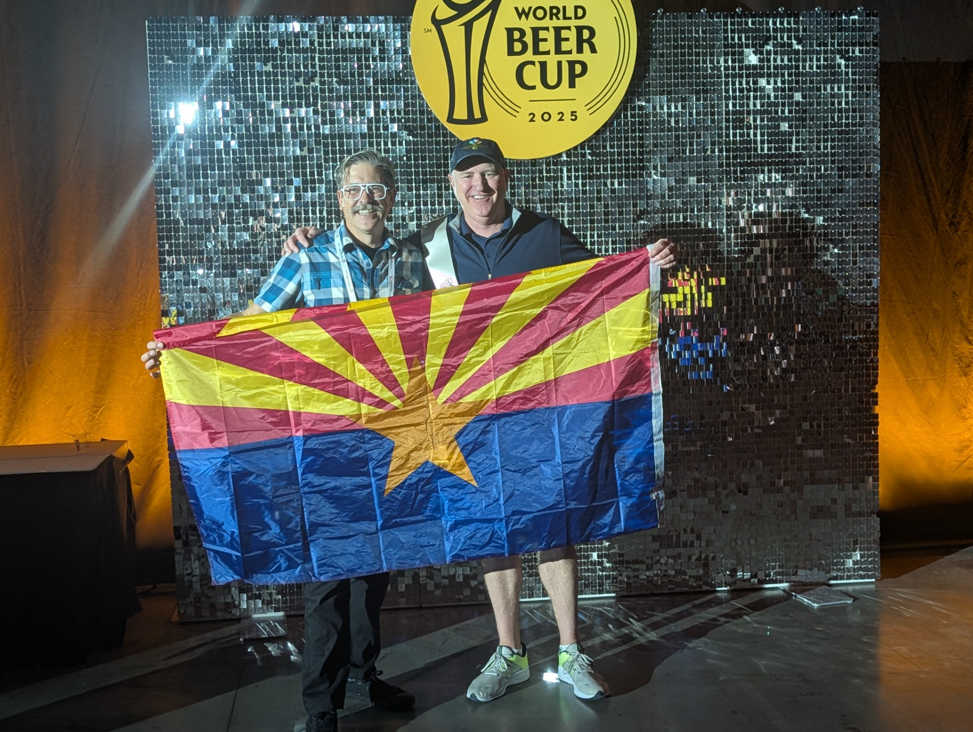 Ken Wilson of Lumberyard Brewery and Andrew Bauman, Executive Director of the Arizona Craft Brewer's Guild. Photo courtesy Andrew Bauman Ken Wilson of Lumberyard Brewery and Andrew Bauman, Executive Director of the Arizona Craft Brewer's Guild. Photo courtesy Andrew Bauman