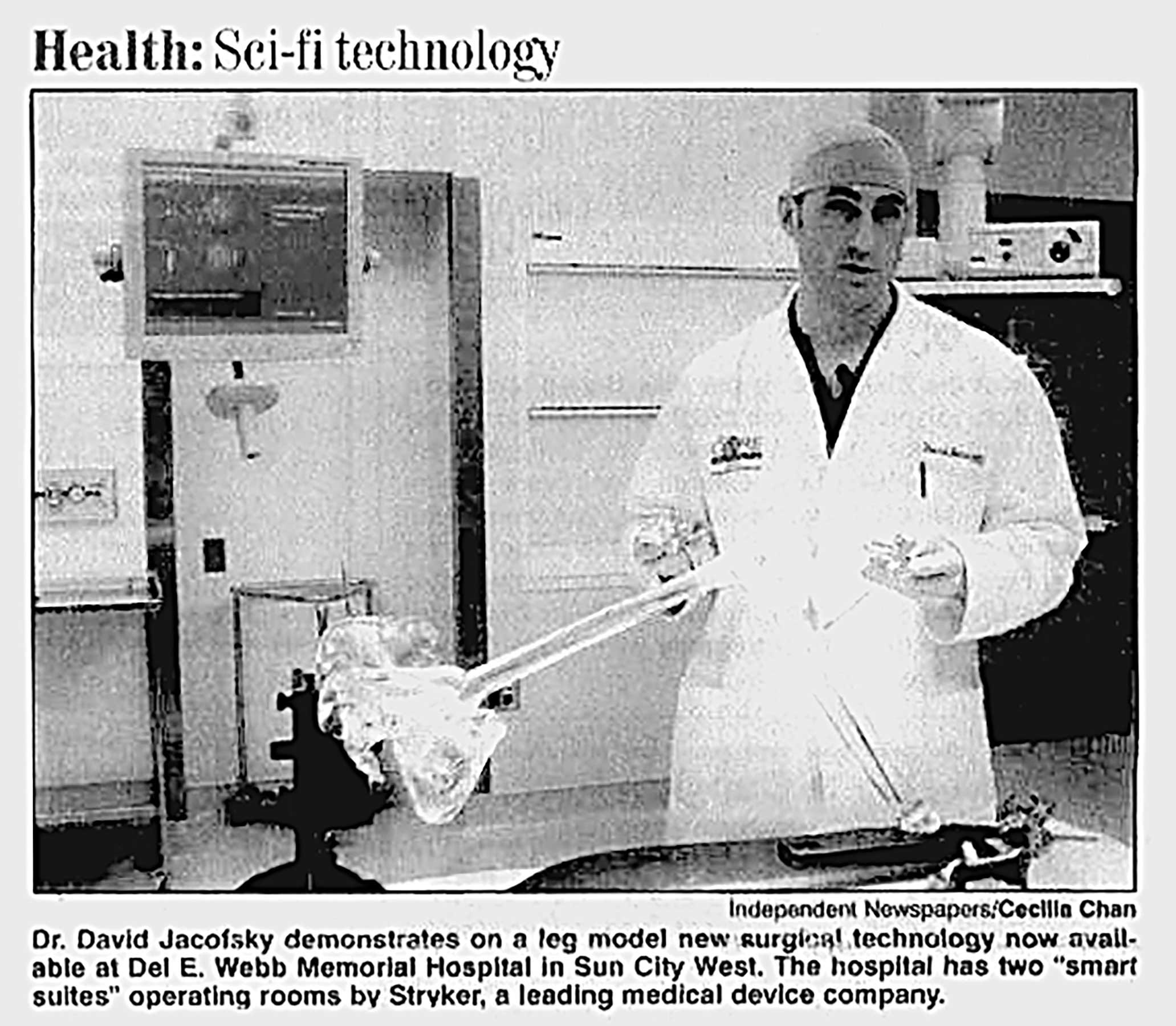 Jacofsky featured in a magazine article, circa 2000's Jacofsky featured in a magazine article, circa 2000's