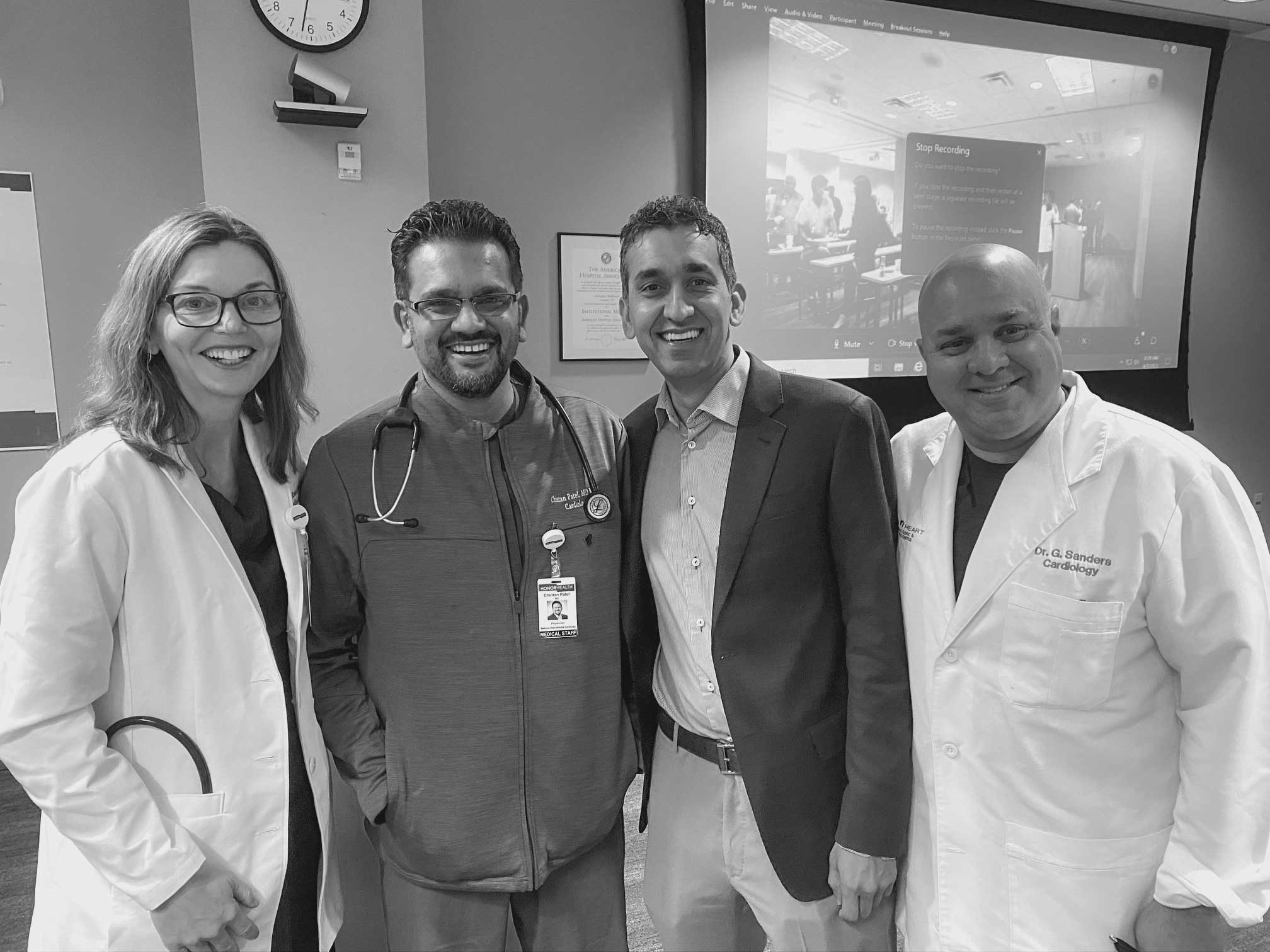 Reuss with Atria colleagues Chintan Patel, Maulik Shah and Greg Sanders in 2021 Reuss with Atria colleagues Chintan Patel, Maulik Shah and Greg Sanders in 2021