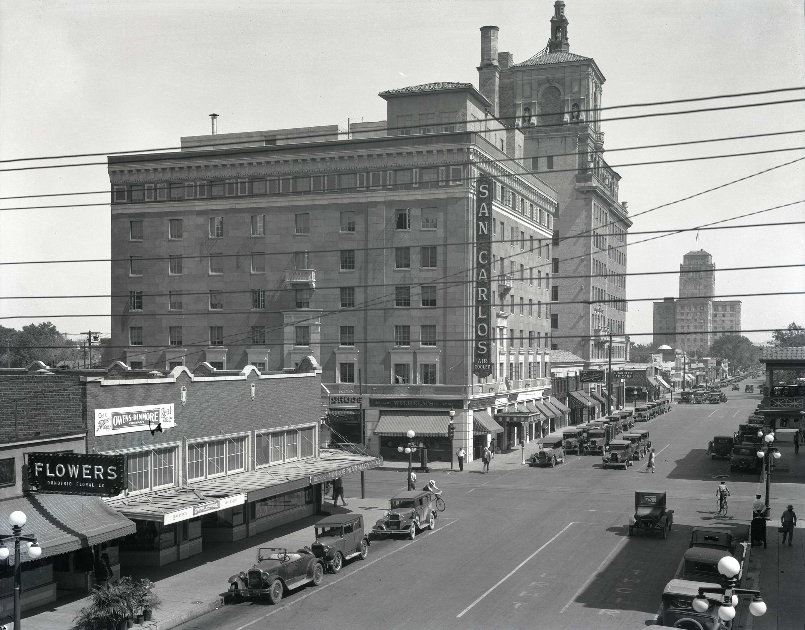 The opening of the San Carlos Hotel, 1928. Photo courtesy ASU McCulloch The opening of the San Carlos Hotel, 1928. Photo courtesy ASU McCulloch