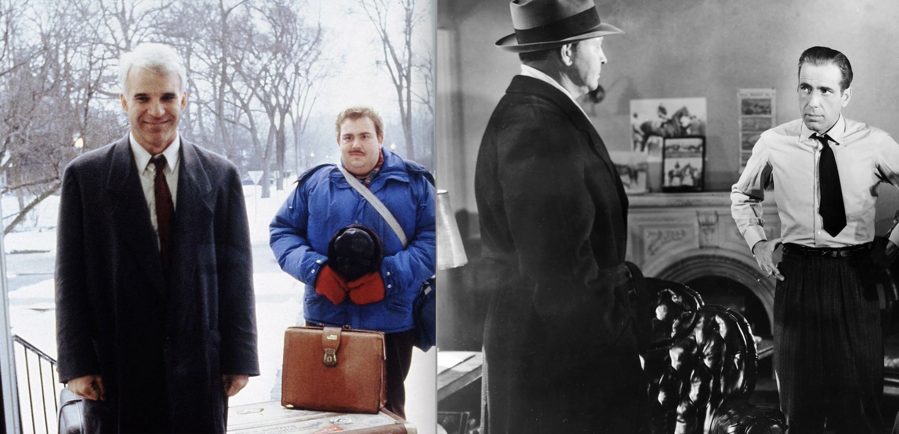 Planes, Trains and Automobiles (left); The Maltese Falcon (right) Planes, Trains and Automobiles (left); The Maltese Falcon (right)