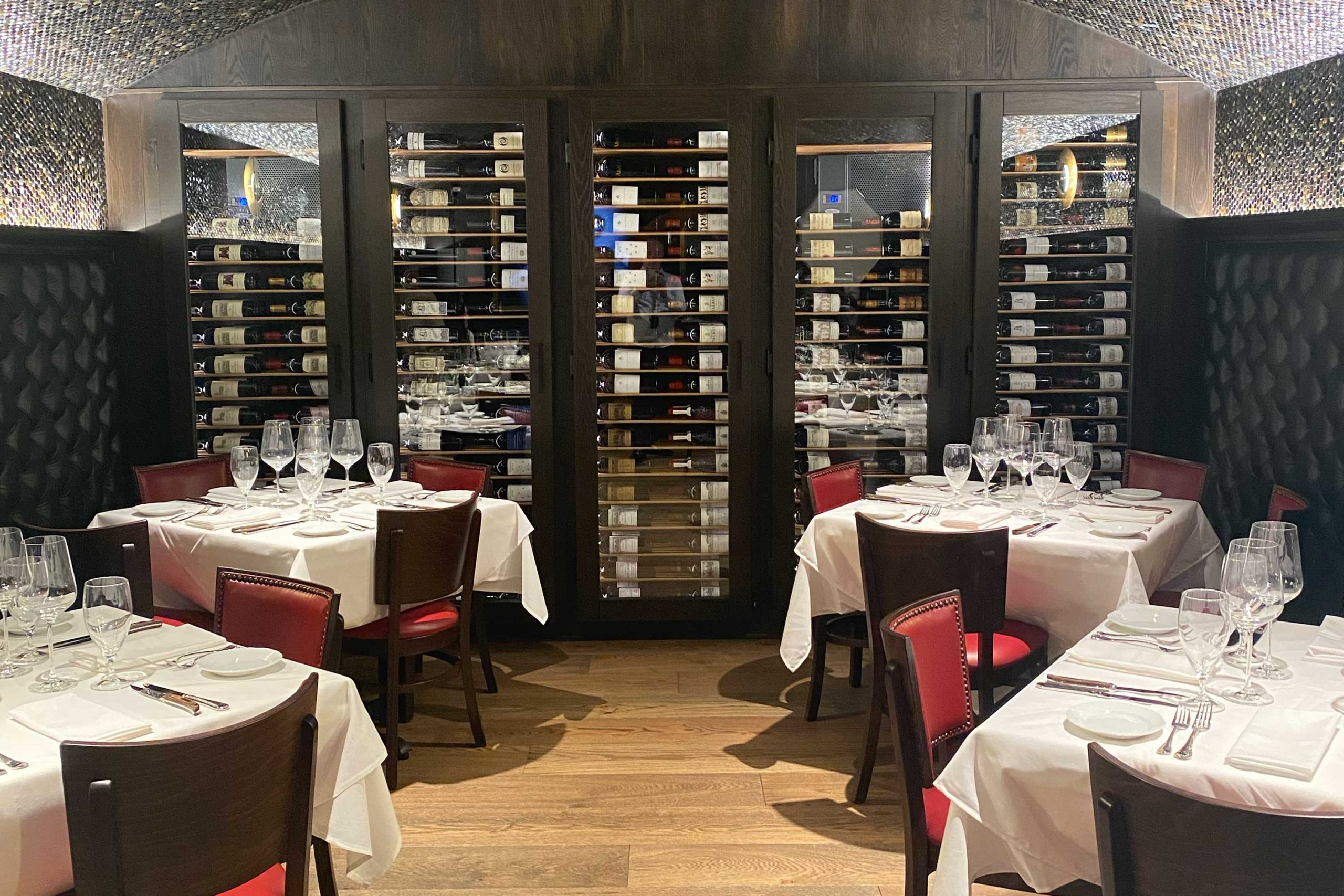 a private dining area next to the wine room at Durant's. Photography by Matthew Johnson/PHOENIX