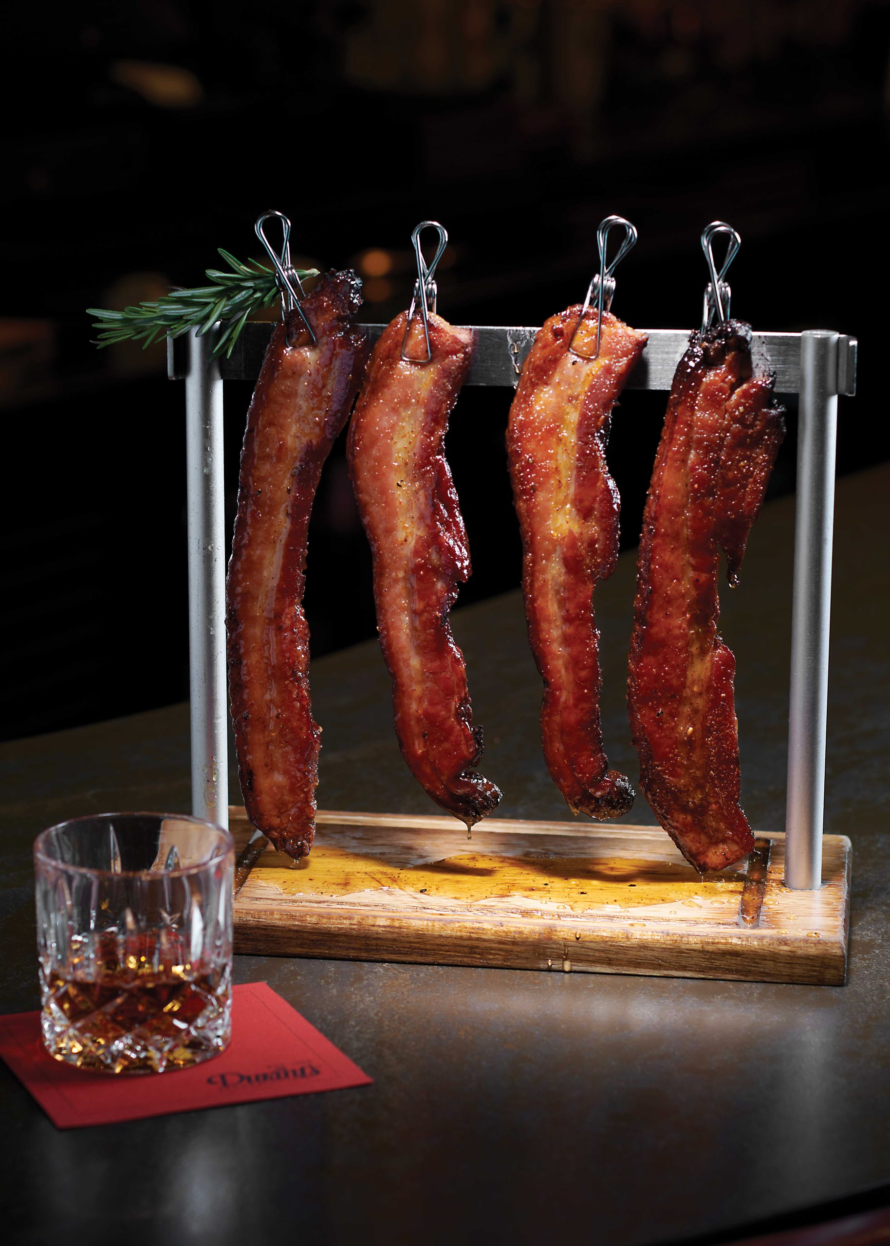 Hanging bacon Hanging bacon