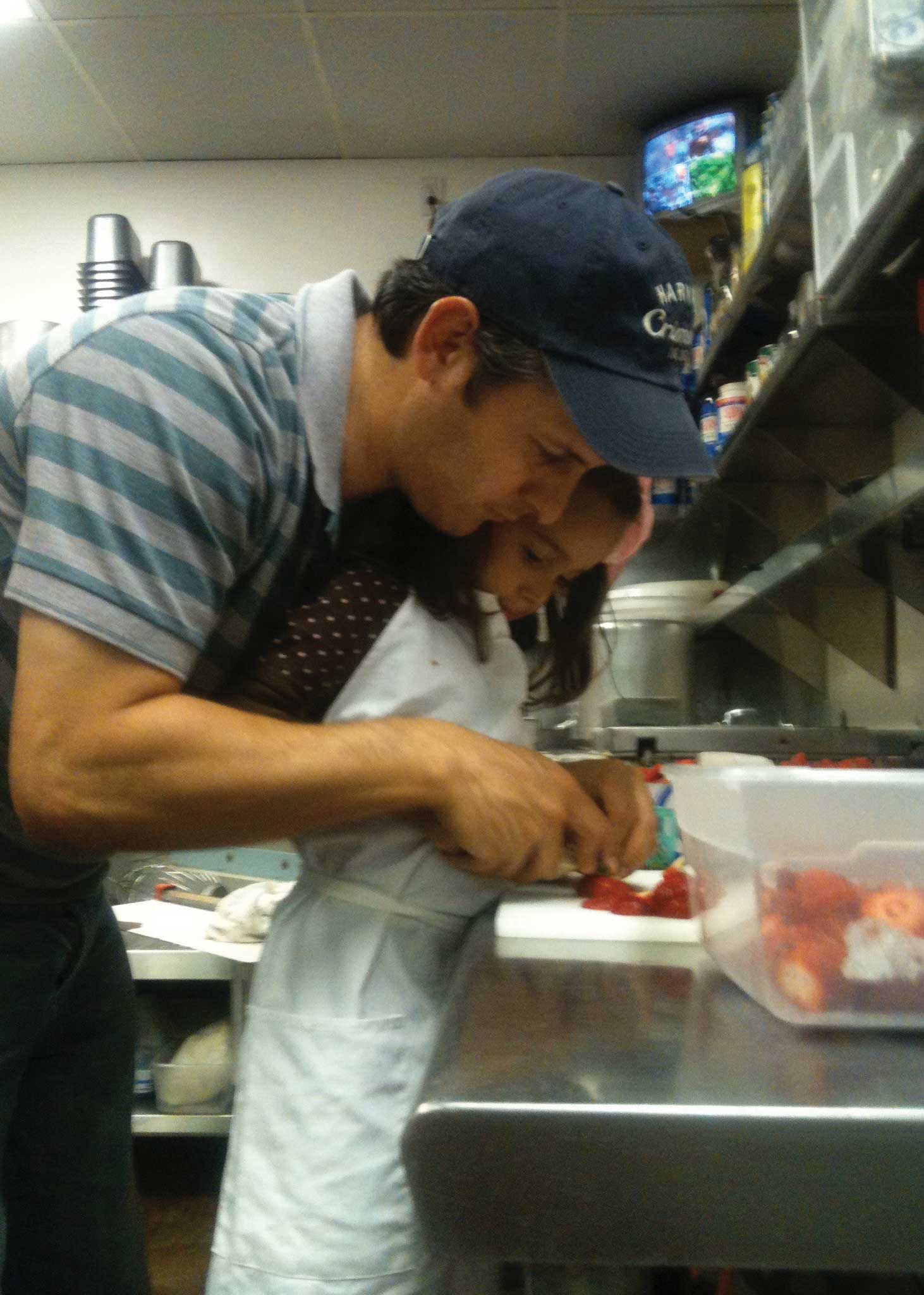 Alvarez with daughter Milani at Tortas Paquimé, 2010. Photo courtesy Omar Alvarez. Alvarez with daughter Milani at Tortas Paquimé, 2010. Photo courtesy Omar Alvarez.